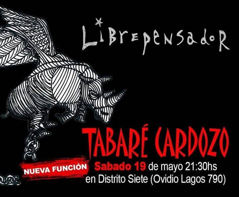 TABARÉ CARDOZO ¡ Presenta en Rosario «Librepensador» y gran parte de su repertorio